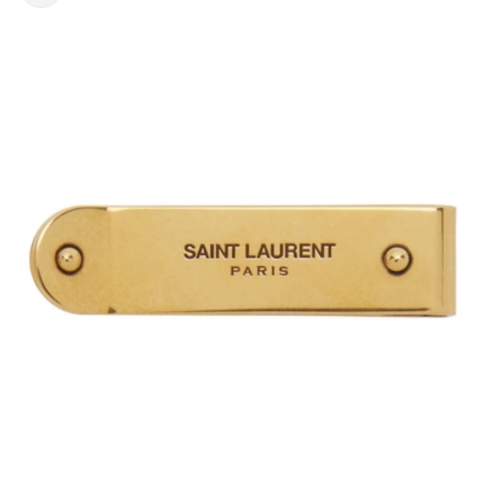 Saint Laurent Bronze Id Money Clip